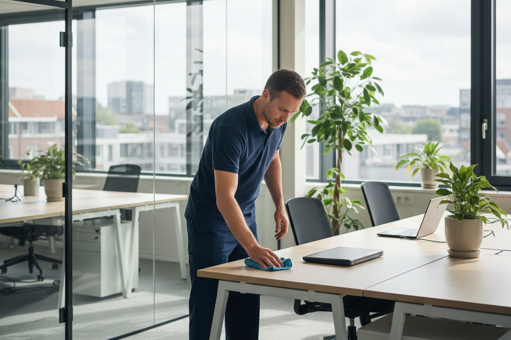Kantoor schoonmaakdiensten – Rigo Cleaning Kantoor schoonmaak in modern Nederlands kantoor